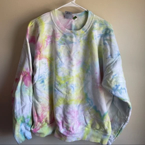 Oscilatey Tie Dye Pullover Crewneck Sweatshirt - Picture 1 of 3